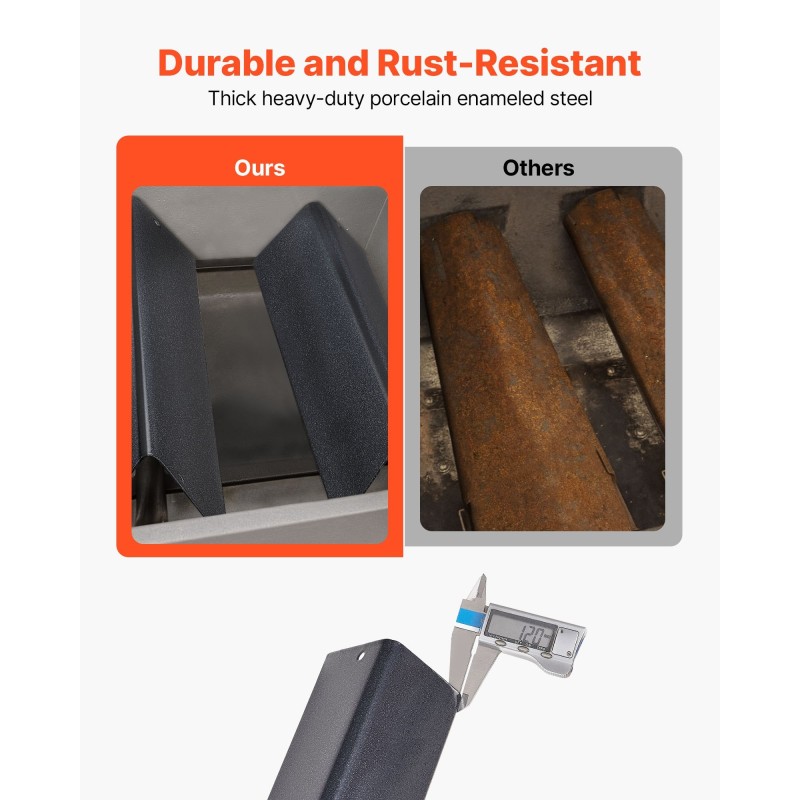 Flavorizer-tangot posliiniemaloitua terästä 3 kpl 390 mm Weber Spirit 200 -sarjaan