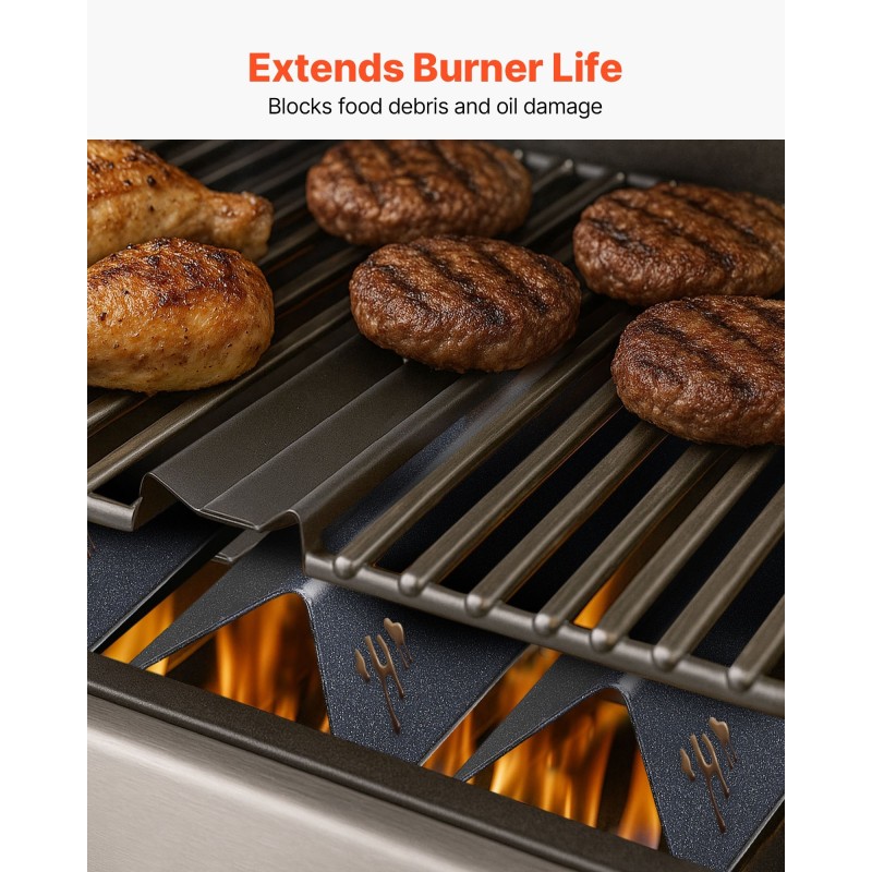 Flavorizer-tangot posliiniemaloitua terästä 3 kpl 390 mm Weber Spirit 200 -sarjaan