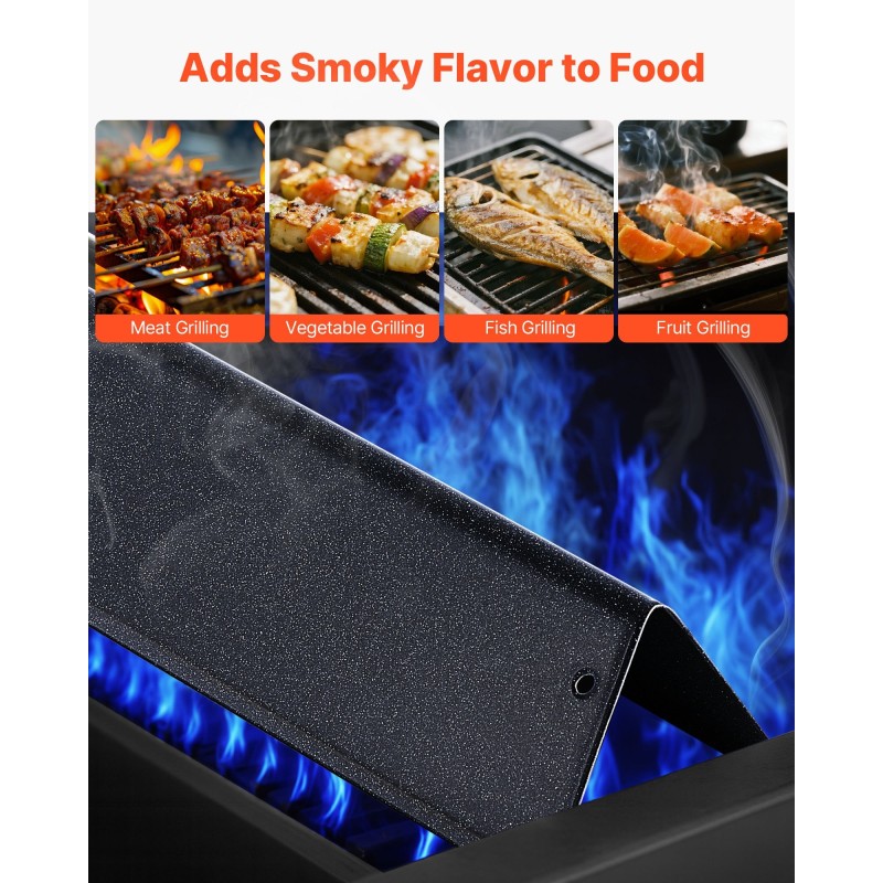 Flavorizer-tangot posliiniemaloitua terästä 3 kpl 390 mm Weber Spirit 200 -sarjaan