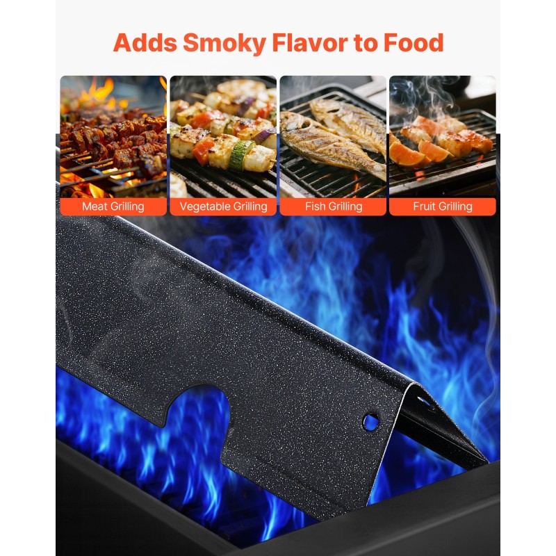 Flavorizer-tankosarja posliiniemaloitua terästä 44 cm 5 kpl Weber Genesis II 300 -yhteensopiva