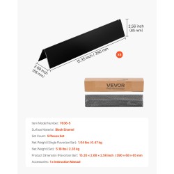 Flavorizer-tangot posliiniemaloitua terästä 5 kpl 390 mm Weber Spirit 300 sarjaan