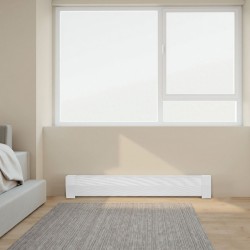 Patterinsuojuksen etupaneeli teräs 1222 mm valkoinen täysin avoin reikiöinti sähköpattereihin