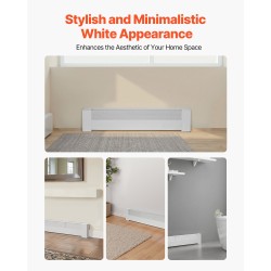 Jalkalistan lämmittimen etupaneeli Q235A-teräs 916 mm valkoinen puoliksi avoin reikäkuvio