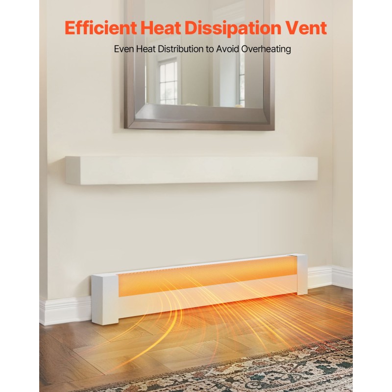 Patterinsuojus jalkalistalämmittimelle Q235A teräs 1221 mm valkoinen