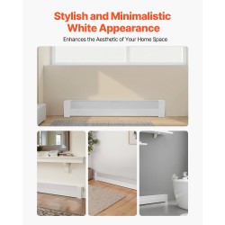 Patterinsuojus jalkalistalämmittimelle Q235A teräs 1221 mm valkoinen