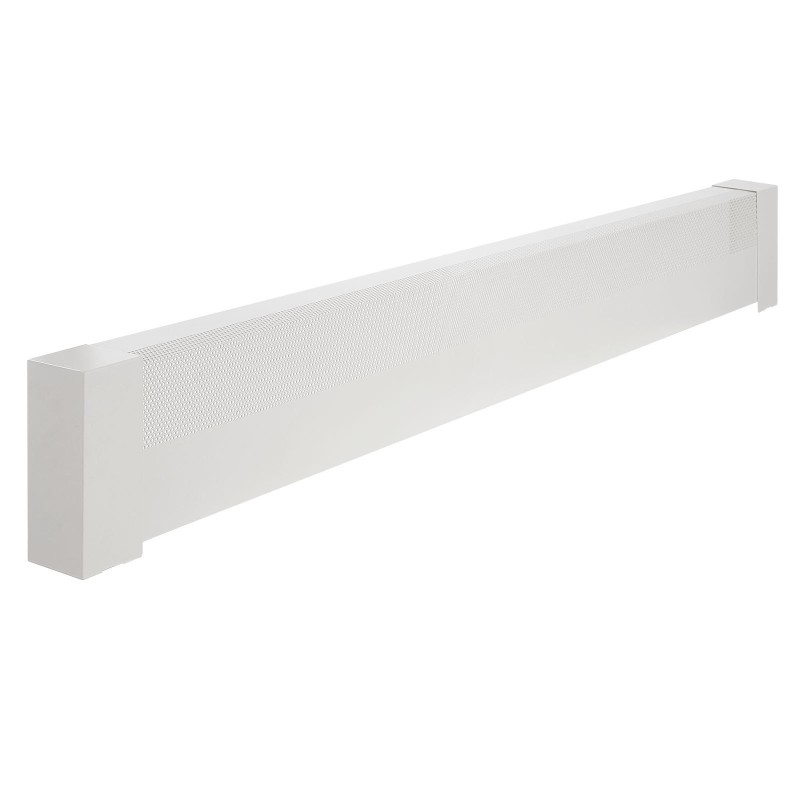 Jalkalistalämmittimen etupaneeli teräs 1526 mm valkoinen yleismallinen puoliksi avoin reiitys