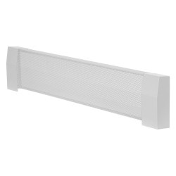 Teräksinen patterin etupaneelin suojus 917 mm valkoinen avoin ritilärakenne