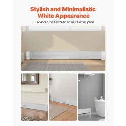 Jalkalistapatterin suojakansi teräs 1832 mm valkoinen täysin avoin reiitys