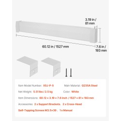 Jalkalistan lämmittimen suojus teräs jauhemaalattu 1527 mm valkoinen