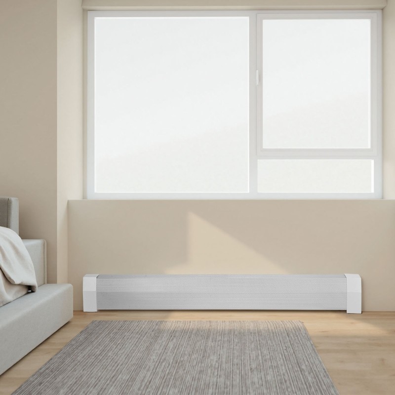 Jalkalistan lämmittimen suojus teräs jauhemaalattu 1527 mm valkoinen