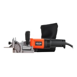 Lamellijyrsin 760 watin moottorilla kuusi syvyysasetusta kovametalliterällä pölypussilla huonekalujen liitoksiin