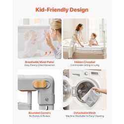 Kangasturvakaide teräsrunko 150 cm harmaa pystysuora nostomekanismi 5–27 cm patjalle