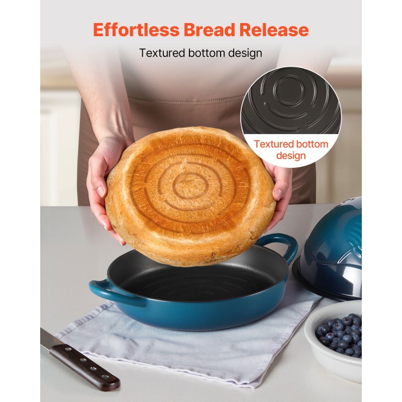 Valurautapata emaloitu 4,73 l leivontaan uuniin induktioliedelle