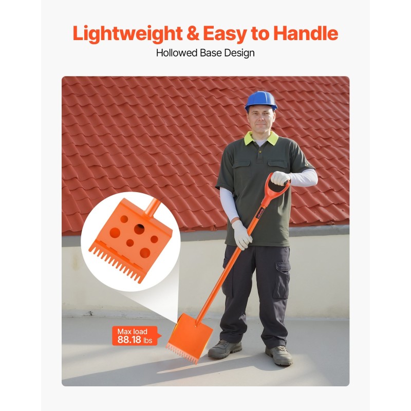 Kattotiilien poistotyökalu lämpökäsitelty teräs 1170 mm terä PP kahva 2 kpl