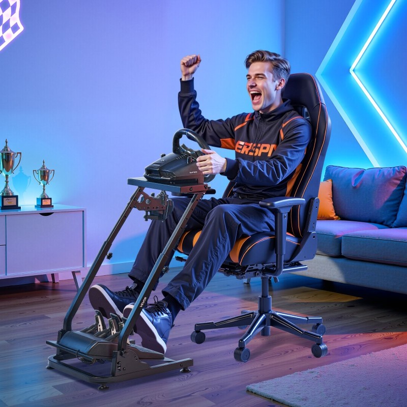 Rattiteline korkeussäädöllä taittuva hiiliteräsrunko 660–820 millimetriä