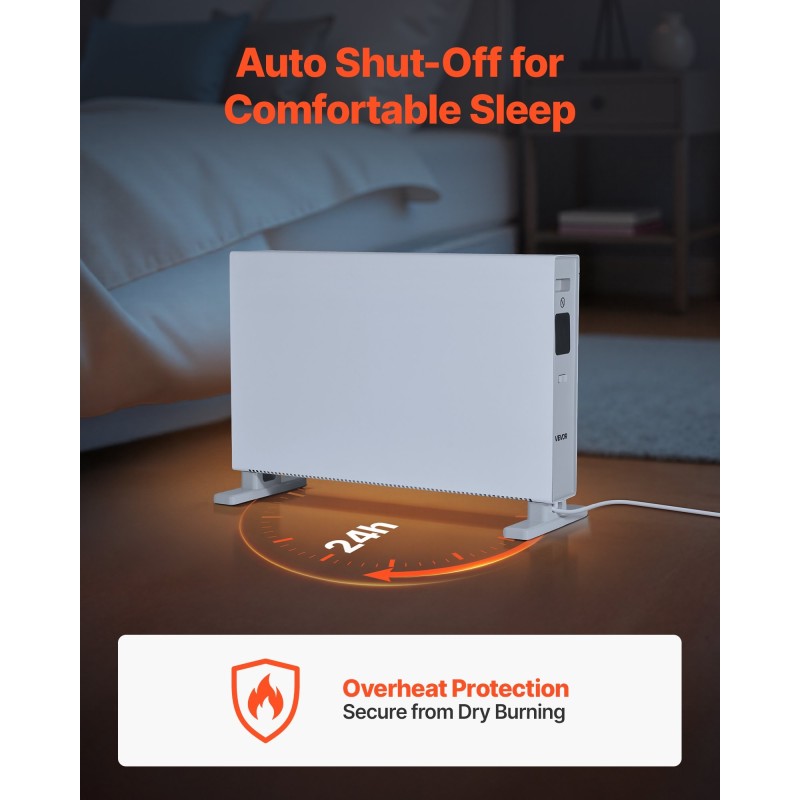 Konvektiopaneelilämmitin 1800–2000 wattia 20–25 neliömetrin tiloihin seinäasennus tai jalustalla kosketusohjaus kaukosäädin