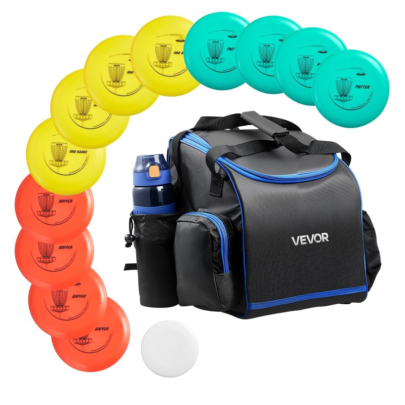 Frisbeegolfsetti 13 kiekkoa TPE-muovista putterilla ja driverilla repulla