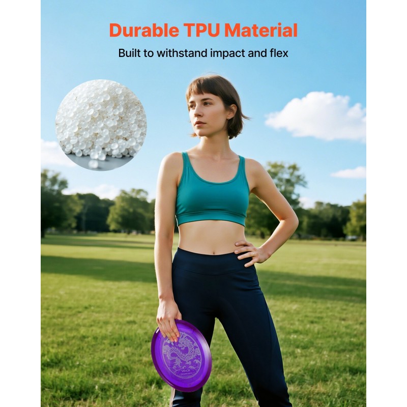 Frisbeegolf-setti 8-osainen kestävästä TPU-materiaalista putteri midrange driver