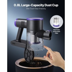 Johdoton varsi-imuri 150 wattia 25 kPa HEPA-suodatin 22,2 V 2000 mAh akku