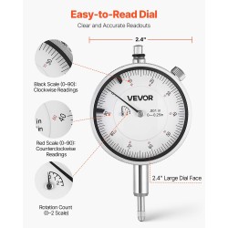 Mittasarja kellomittarilla ja sylinterimittarilla alumiinirunko 50,8–152,4 mm 0,03 mm tarkkuus