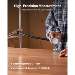 Mittakello sisähalkaisijan mittaukseen 0–25,4 mm 0,03 mm tarkkuus alumiinirunko 360 asteen varsi