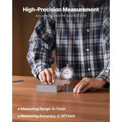 Mittakello metallijalustalla 0–25,4 mm 0,03 mm tarkkuus alumiinirunko ruostumaton mittatappi