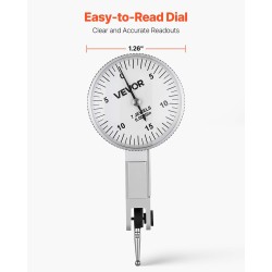 Kellomittari magneettijalustalla 0–0,76 mm 0,01 mm tarkkuus alumiinirunko ruostumaton mittatanko muovikotelo