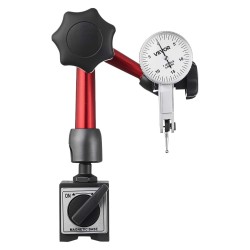 Kellomittari magneettijalustalla 0–0,76 mm 0,01 mm tarkkuus alumiinirunko ruostumaton mittatanko muovikotelo