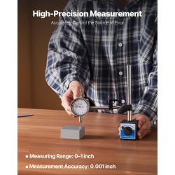 Mittakellon indikaattori sisähalkaisijoille 0–25,4 mm 0,03 mm tarkkuus alumiinirunko ruostumaton terästappi