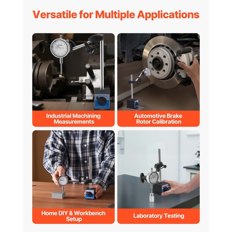 Mittakellon indikaattori sisähalkaisijoille 0–25,4 mm 0,03 mm tarkkuus alumiinirunko ruostumaton terästappi