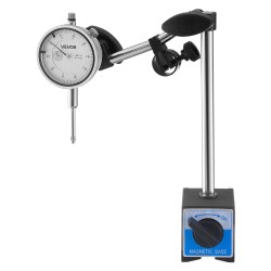 Mekaaninen mittakello alumiiniseosrunko 0–25,4 mm tarkkuus 0,03 mm kaksoistankoinen magneettijalusta