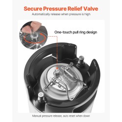 Kegit ruostumattomasta teräksestä 19 l 2 kpl pikaliittimillä kotioluelle