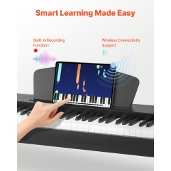 Digitaalipiano 88 täysin painotettua kosketinta kaksinkertainen koskettimisto 238 ääntä langaton MIDI-tuki