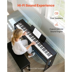 Digitaalinen piano 88 koskettimella täysin painotettu langaton MIDI-tuki