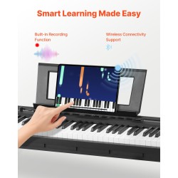 88-koskettiminen täysin painotettu digitaalipiano 280 äänellä Bluetoothilla ja MIDI-tuella