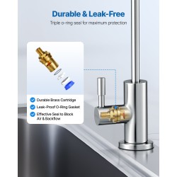 Juomavesihana lyijytön 304-ruostumaton teräs harjattu nikkeli 360 asteen kääntyvä