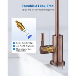 Juomavesihana ruostumaton teräs lyijytön messinkiventtiili kääntyvä juoksuputki antiikin pronssi