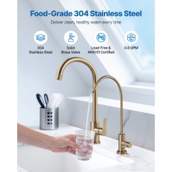 Juomavesihana 304 ruostumatonta terästä lyijytön messinkiventtiili harjattu kulta