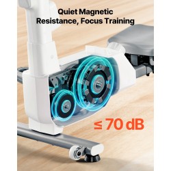 Magneettinen soutulaite kotikäyttöön 16-tasoinen valkoinen taittuva 158 kg kantava