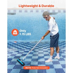 Allasharja 500 mm leveä nylonharjakset alumiininen liitin 1,25 tuuman varteen