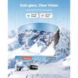 Kehyksettömät laskettelulasit TPU-rungolla sfäärisellä kaksoislinssillä kolmikerroksisella pehmusteella kypäräyhteensopivat