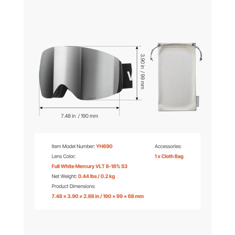 Laskettelulasit kehyksettömät sfäärinen kaksikaareva linssi häikäisynesto kolmikerroksinen pehmuste kypäräyhteensopivat hiihtoon