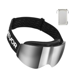 Laskettelulasit kehyksettömät sfäärinen kaksikaareva linssi häikäisynesto kolmikerroksinen pehmuste kypäräyhteensopivat hiihtoon