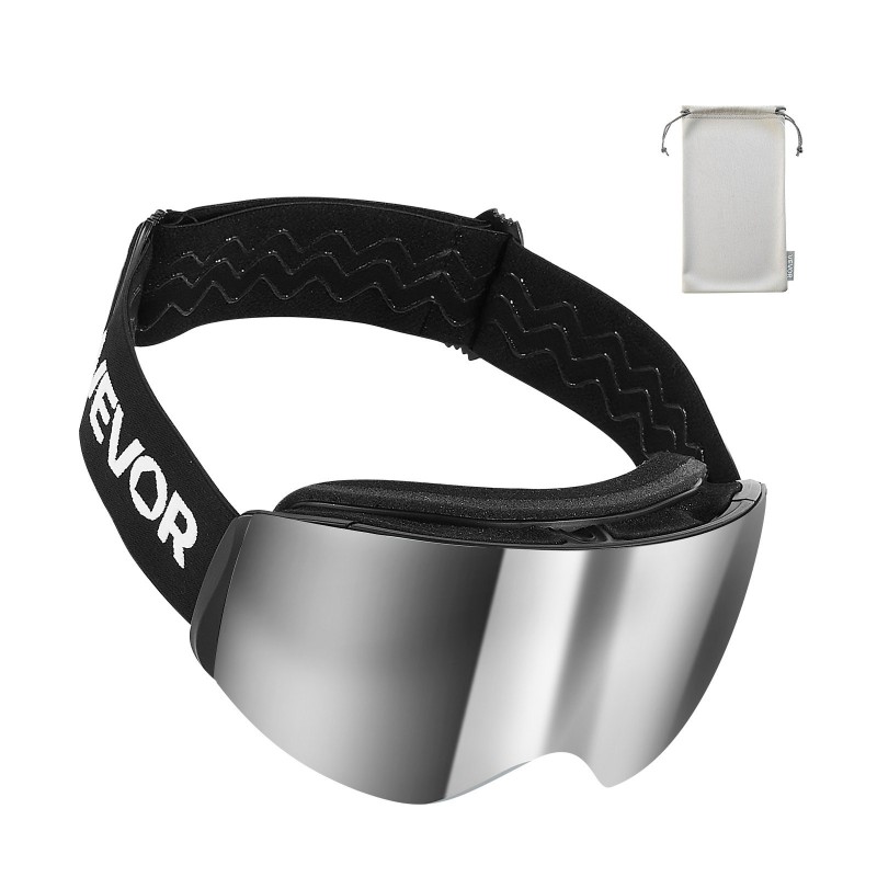 Laskettelulasit kehyksettömät sfäärinen kaksikaareva linssi häikäisynesto kolmikerroksinen pehmuste kypäräyhteensopivat hiihtoon