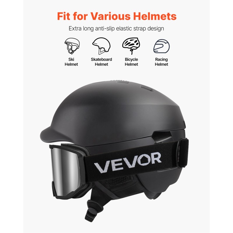 Laskettelulasit TPU-kehys sylinterimäinen linssi Revo-peilipinnoite OTG-rakenne kolmikerroksinen vaahtopehmuste