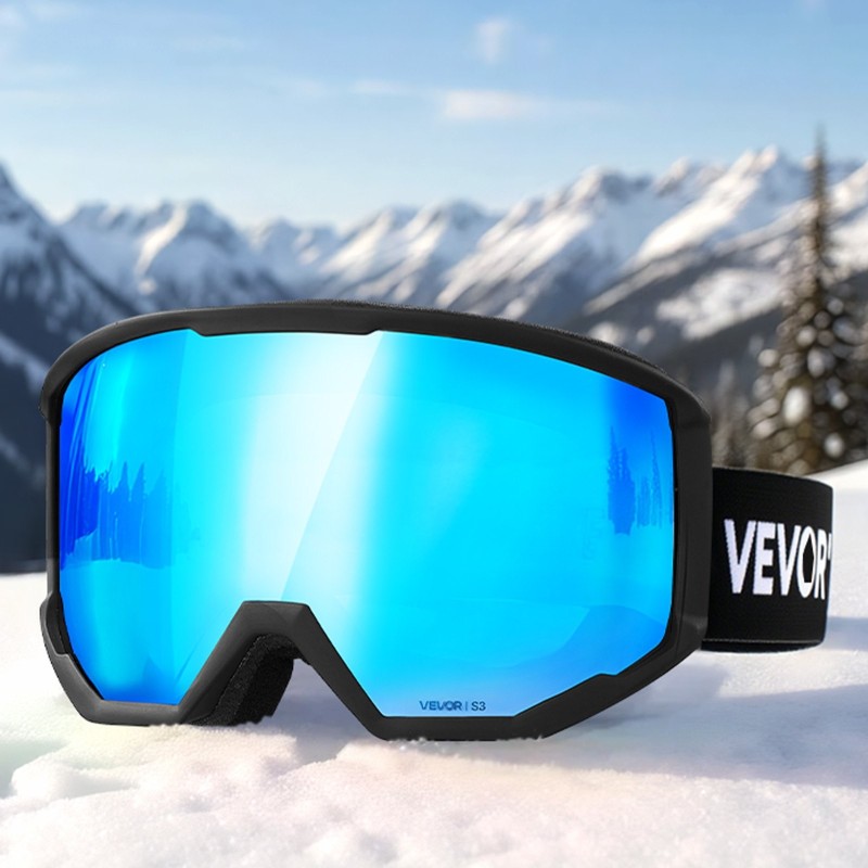 Laskettelulasit sylinterimäinen linssi huurtumaton kolmikerroksinen pehmuste aikuisille