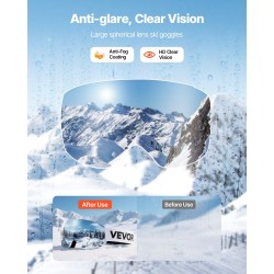 Kehyksettömät laskettelulasit pinkki Revo-linssi sopivat silmälasien kanssa kolmikerroksinen pehmuste