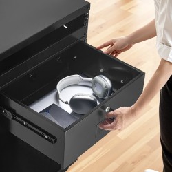 4U räkkikiinnitteinen lukittava liukulaatikko Q235-hiiliteräs 482 mm räkkeihin 350 mm syvyys