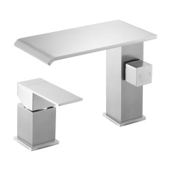 Ammehana harjattu ruostumaton teräs 3 reikäinen reuna asennus yhden vivun vesiputoussuu käsisuihku