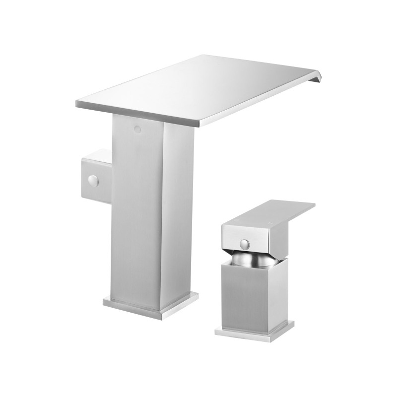 Ammehana harjattu ruostumaton teräs 3-reikäinen reuna-asennus yhden vivun vesiputoussuu käsisuihku